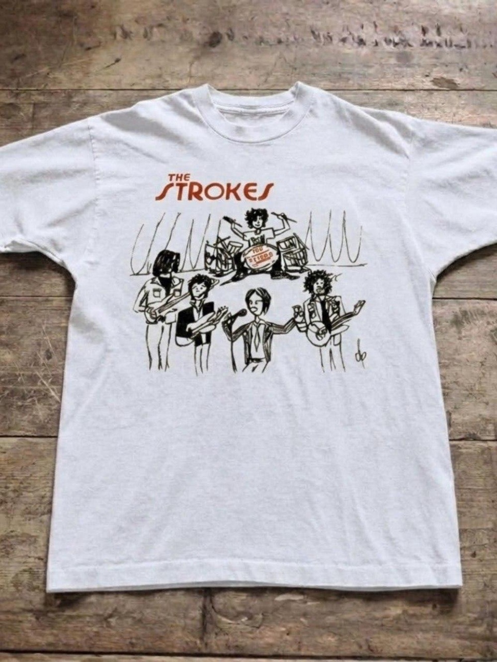 Gildan White The Strokes Graphic Tee